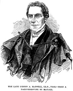 Gideon Algernon Mantell, engelsk geolog, 1852 av Unbekannt