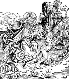 Gud skapade Eva från Adams revben, 1493 av Unbekannt