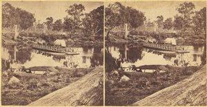 Golbourn Punt i Seymour, Australien, 1860-talet. av Unbekannt