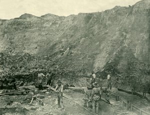 Guldgruvarbetare nära Beechworth, 1901. av Unbekannt