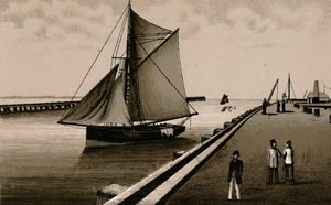 Gorleston Pier, c1880. av Unbekannt