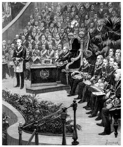 Stor frimurarsammankomst, 1887 av Unbekannt