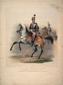 Storprins Alexander Nikolajevitj som överste för det österrikiska fjärde husarregementet, 1845 av Unbekannt