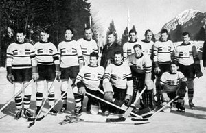 Storbritanniens ishockeylag, olympiska vinterspelen, Garmisch-Partenkirchen, Tyskland, 1936 av Unbekannt