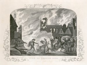 Great Fire of London, 1666 c1800-talet av Unbekannt