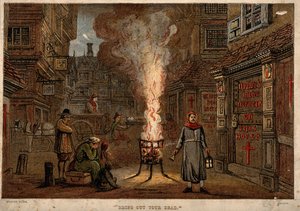 Den stora pesten i London, 1665 av Unbekannt