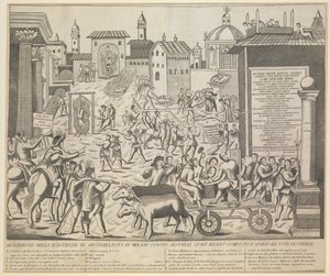 Milanos stora pest, 1630, ca 1835 av Unbekannt