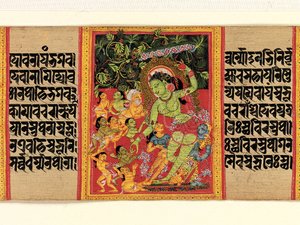 Green Tara delar ut välsignelser till extatiska hängivna... Perfection of Wisdom, tidigt 1100-tal. av Unbekannt