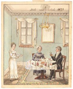 Gratulationskort, 1821. av Unbekannt