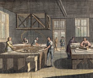 Slipning och polering av plattglas, 1760 av Unbekannt