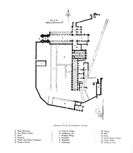 Grundplan för Furness Abbey, 1897 av Unbekannt