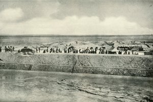 Bevakning av Suezkanalens stränder, 1919. av Unbekannt