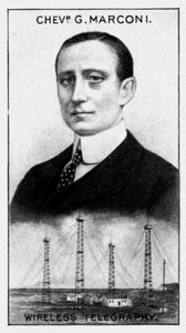Guglielmo Marchese Marconi, italiensk elektroingenjör, c1924 av Unbekannt