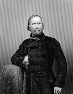 Guiseppe Garibaldi, italiensk patriot, 1860 av Unbekannt