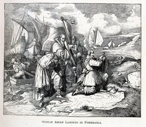 Gustav Adolf landstigning i Pommern, 1882 av Unbekannt