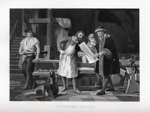 Gutenberg 1400-1468, 1882 av Unbekannt