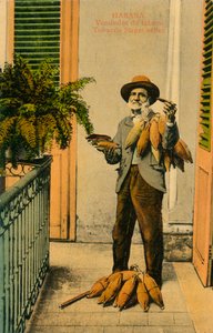 Havanna. Cigarettautomat. Tobaksgataförsäljare, c1910-talet av Unbekannt