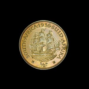 Half-Penny Coin, Sydafrika av Unbekannt