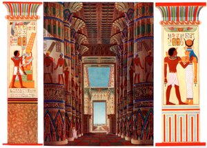 Hall of Columns i det stora templet i Karnak, Egypten, 1933-1934 av Unbekannt