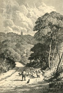 Hampstead, från Kilburn Road, c1876. av Unbekannt