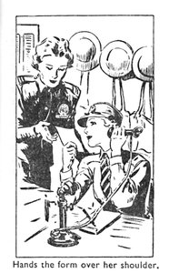 Räcker formuläret över hennes axel, 1940 av Unbekannt