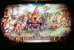 Hannibal och hans armé korsade Alperna, 218 f.Kr av Unbekannt