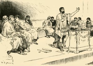 Hannibal i församlingen i Kartago, 1890. av Unbekannt