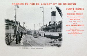 Hamnstation, Dieppe, c1900 av Unbekannt