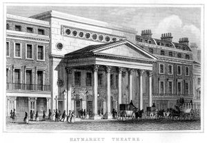 Haymarket Theatre, Westminster, London, 1800-talet av Unbekannt