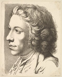Chef för en man i profil, från Livre de Têtes Gravées efter F. Boucher och andra..., 1700-talet. av Unbekannt