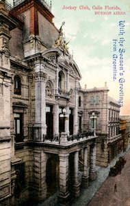Jockeyklubbens högkvarter, Calle Florida, Buenos Aires, Argentina, tidigt 1900-tal av Unbekannt