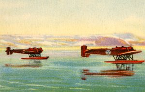 Heinkel HE 5 sjöflygplan som användes i sökandet efter Umberto Nobile, Nordpolen, 1928, 1932. av Unbekannt