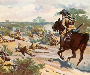 Hendrik Witboi skadades dödligt i striderna vid Fahlgras, 29 oktober 1905, 1936. av Unbekannt