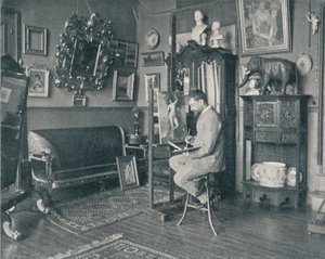 Henri Gervex i sin studio, c1897 av Unbekannt