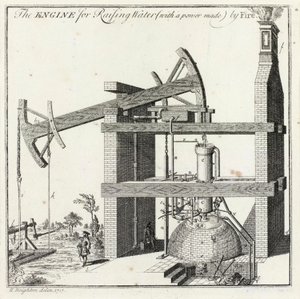 Henry Beightons gravyr av Newcomen Engine på Griff av Unbekannt