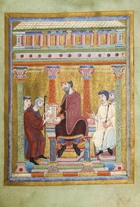 Henrik III, den helige romerske kejsaren Evangelarium för Henrik III, 10391043 av Unbekannt