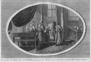 Henry III i kapitelhuset i Winchester Cathedral, 1250 1793 av Unbekannt