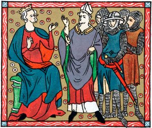 Henrik II och Thomas a Becket av Unbekannt