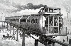 Henry Meiggs förhöjda monorail-system. av Unbekannt