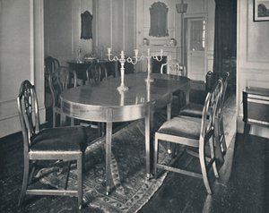 Hepplewhite matsalsmöbler i mahogny, 1760-1770, 1928 av Unbekannt