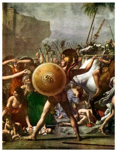 Hjältedyrkan: detalj från The Intervention of the Sabine Women, 1799 1956 av Unbekannt