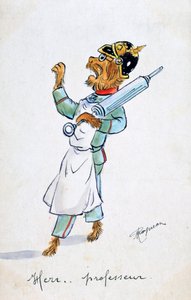Herr professor, vintage franskt vykort, c1900 av Unbekannt