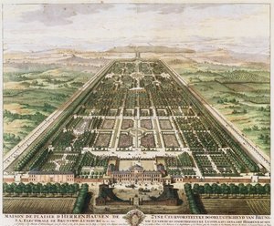 Herrenhausen: Slott och trädgårdar, ca. 1745 av Unbekannt