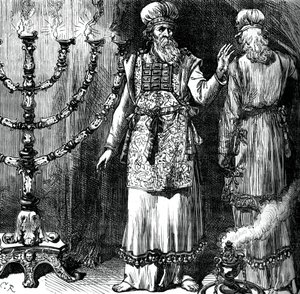 Överstepräster, visar efoden och linnekläderna, c1880 av Unbekannt