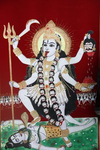 Hinduisk gudinna Kali, Katmandu, Nepal av Unbekannt