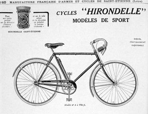 Hirondelle Saint Etienne, Bicycle Tourism Advertising, 1900-talet av Unbekannt