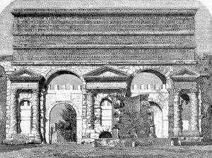 Det antika Roms historia. Rom gravyrer av 1872 Porta Maggiore, eller Porta Nevia av Unbekannt