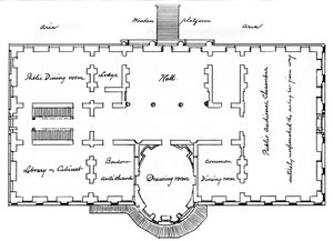 Hobans ursprungliga planer för Vita huset, 1700-talet 1908 av Unbekannt