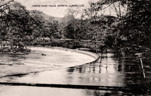 Horseshoe Falls vid floden Dee, nära Llangollen, Wales, tidigt 1900-tal av Unbekannt