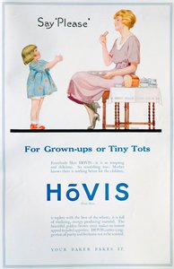 Hovis brödannons, 1921 av Unbekannt